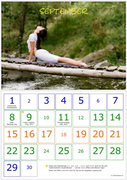 Geburtstagskalender 'Yoga-Übungen' - mit Gedächtnis-Training – Bild 4